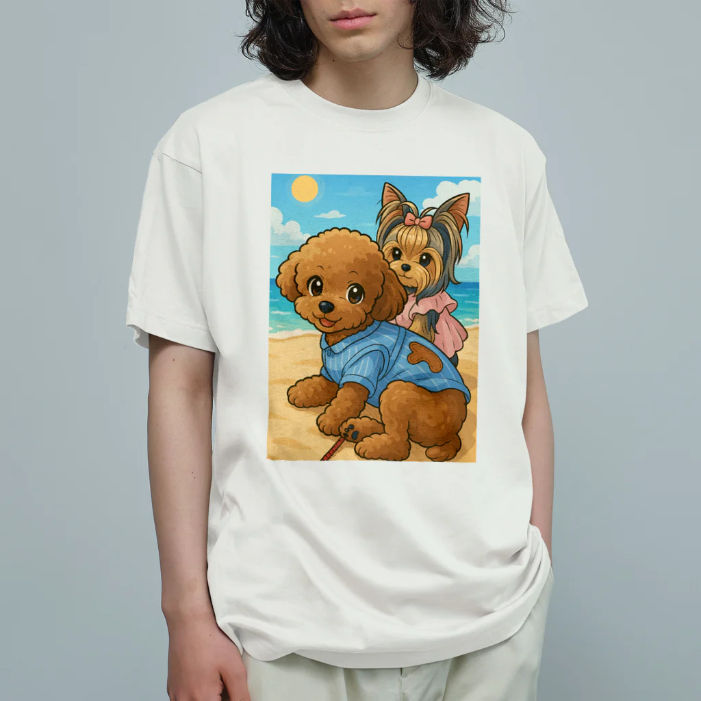 マロンとショコラの大冒険のマロンとショコラの休日リゾート Organic Cotton T-Shirt