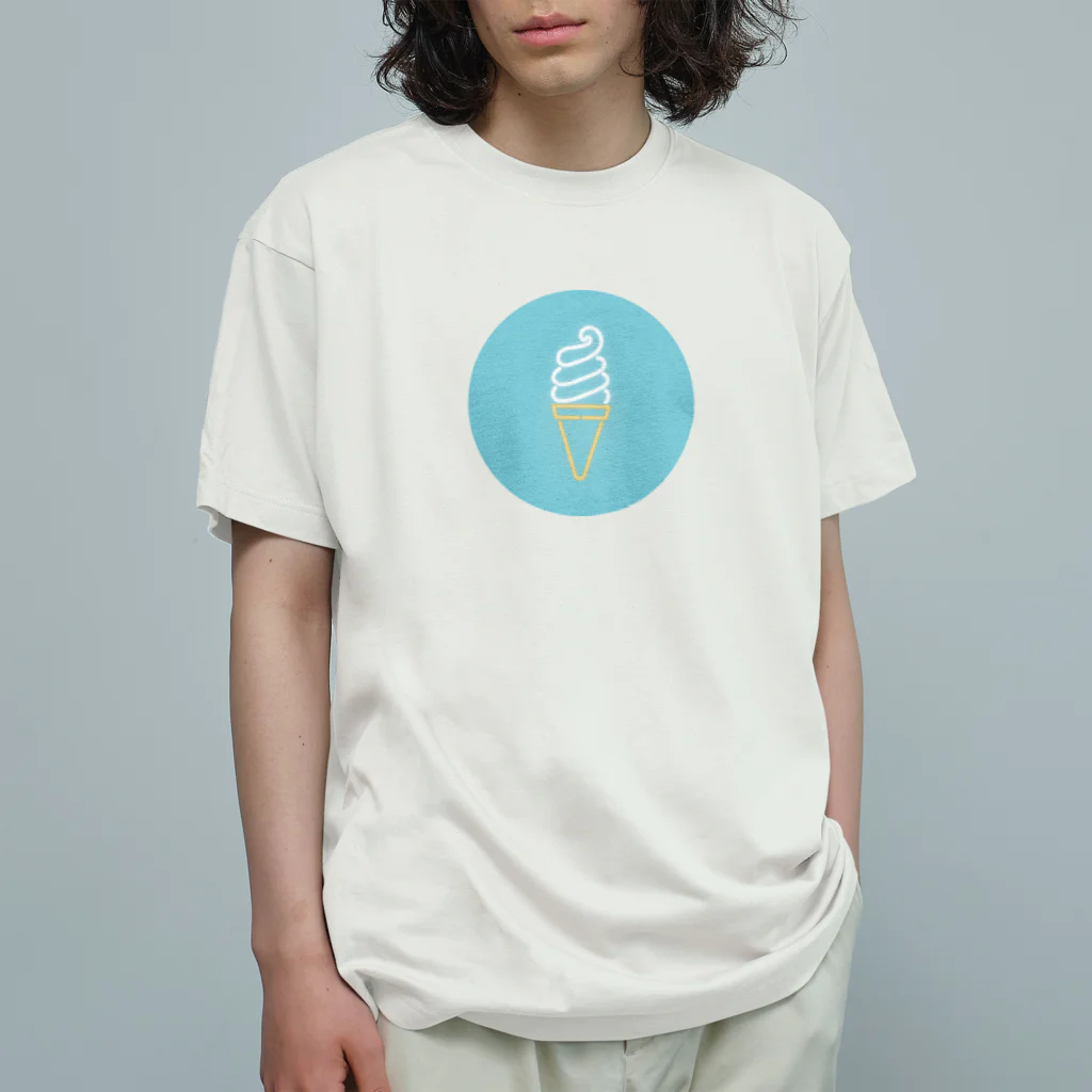 marinaのソフトクリーム（neon mint circle） Organic Cotton T-Shirt