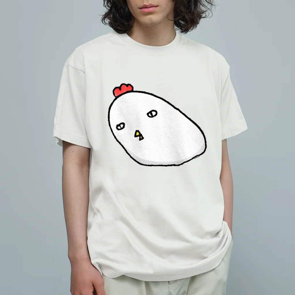 Cɐkeccooのよいものです-ねむねむとり オーガニックコットンTシャツ