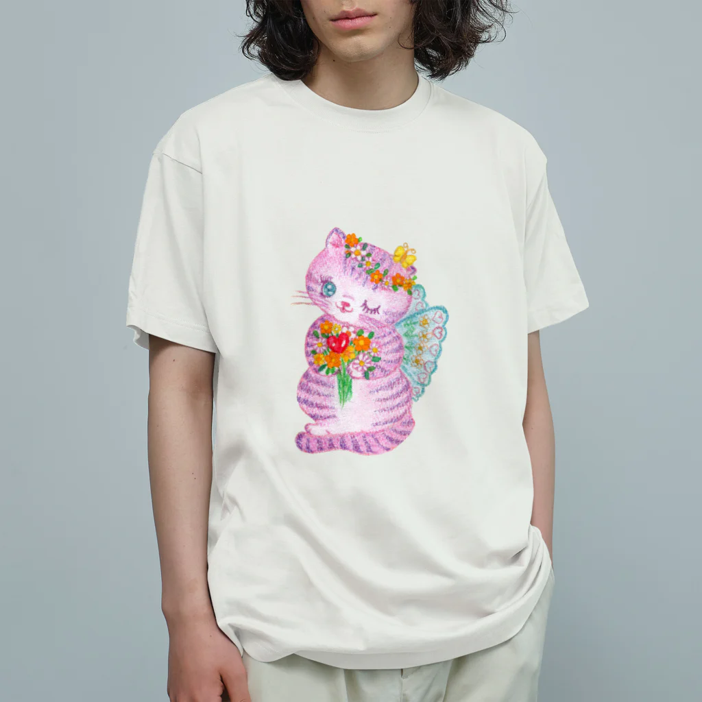 メルティカポエミュウのミュウシュカフェアリー Organic Cotton T-Shirt