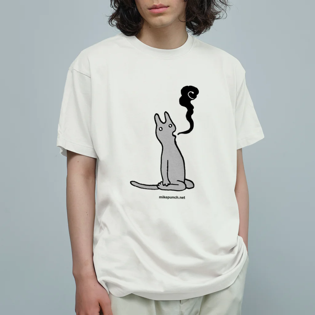 mikepunchのたましいが抜ける猫 オーガニックコットンTシャツ