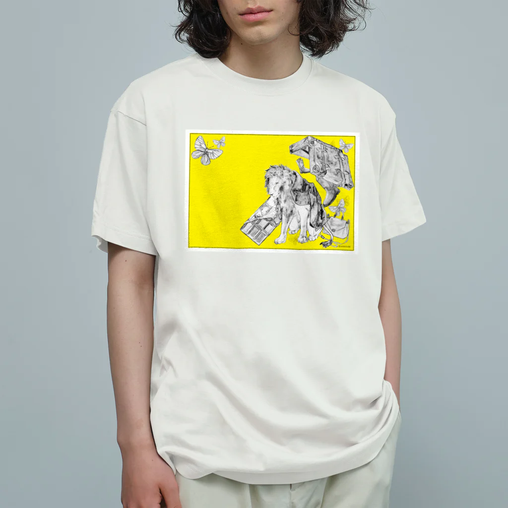 made blueのRetro Design Letter オーガニックコットンTシャツ