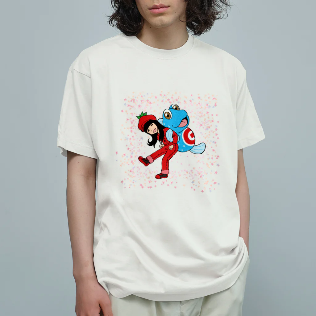 有明ガタァ商会のトマトのねえとガタちゃん Organic Cotton T-Shirt