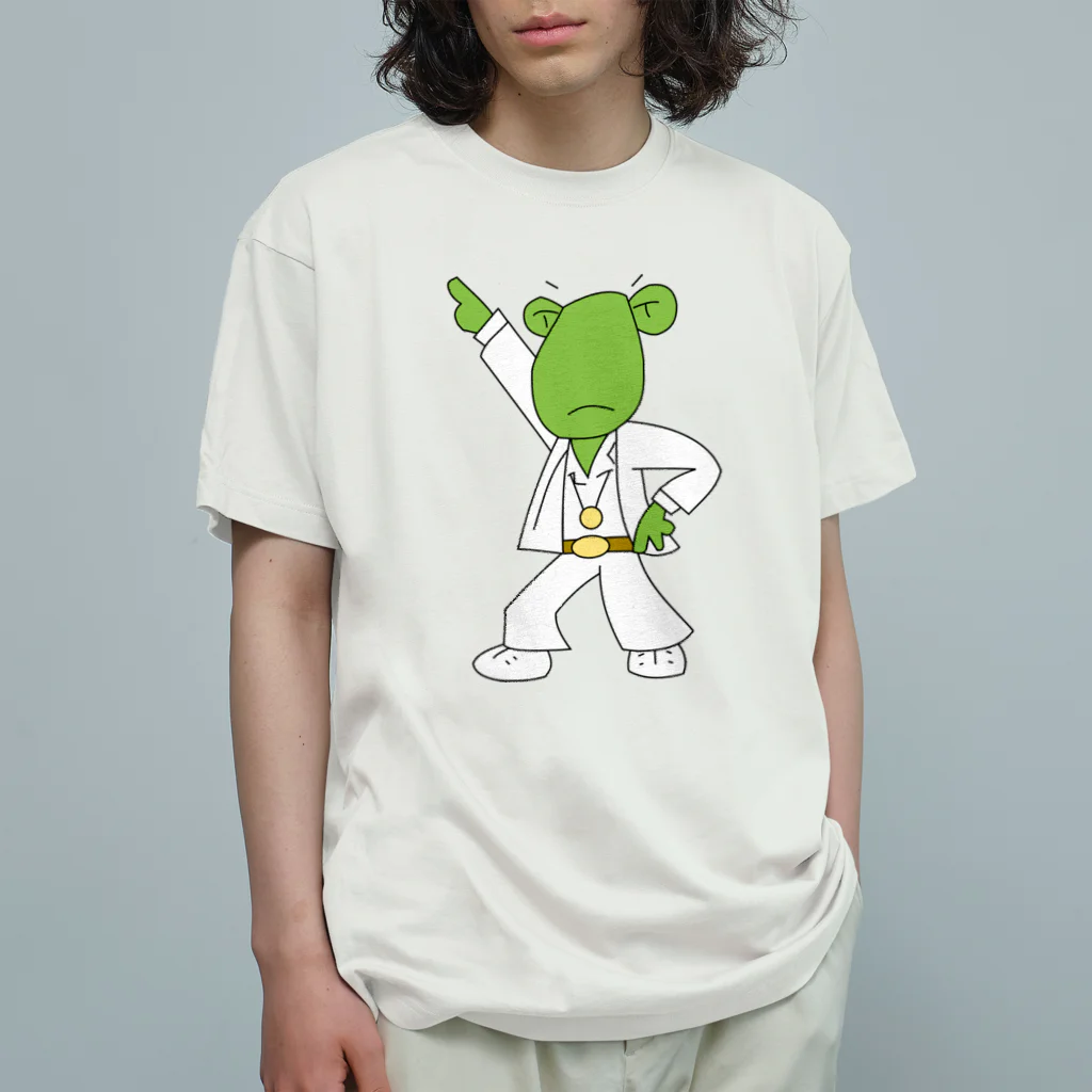 Pat's WorksのDISCO FROGBERT オーガニックコットンTシャツ