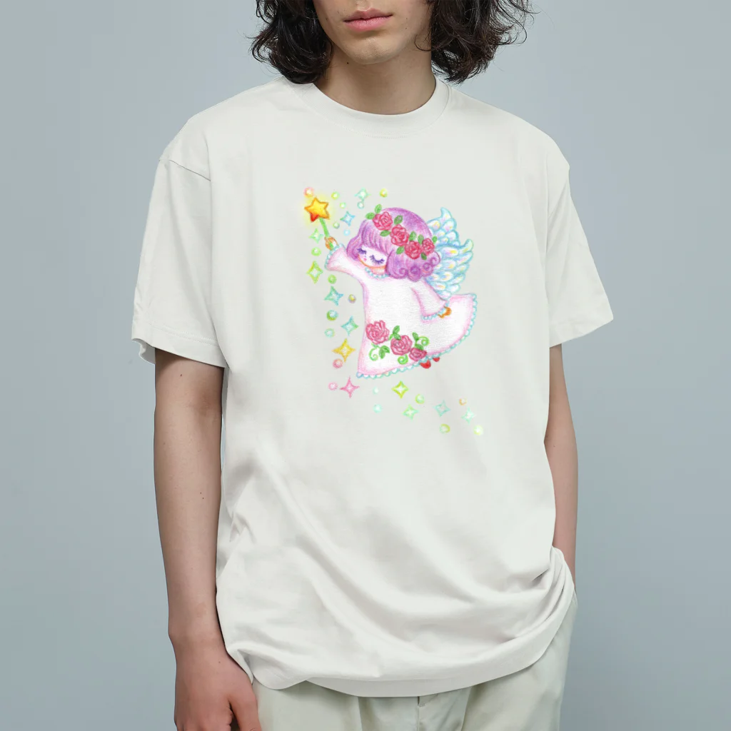 メルティカポエミュウのあんじぇらーぬ(せなかに天使の羽) オーガニックコットンTシャツ
