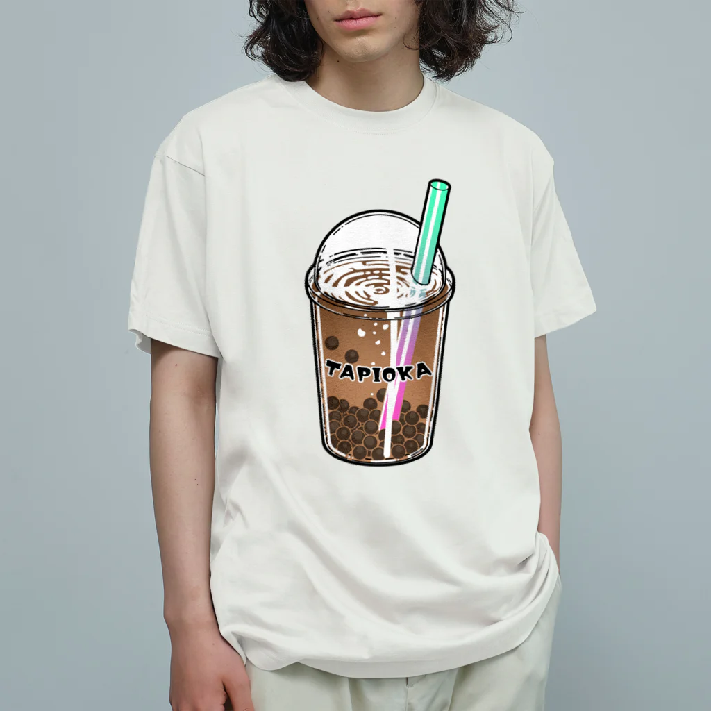 Cɐkeccooのタピオカマニア-ミルクティー Organic Cotton T-Shirt