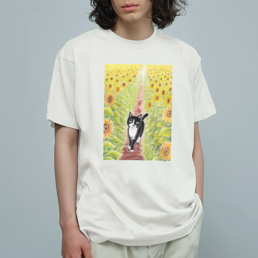 Ａｔｅｌｉｅｒ　Ｈｅｕｒｅｕｘのひまわり畑のクロ Organic Cotton T-Shirt