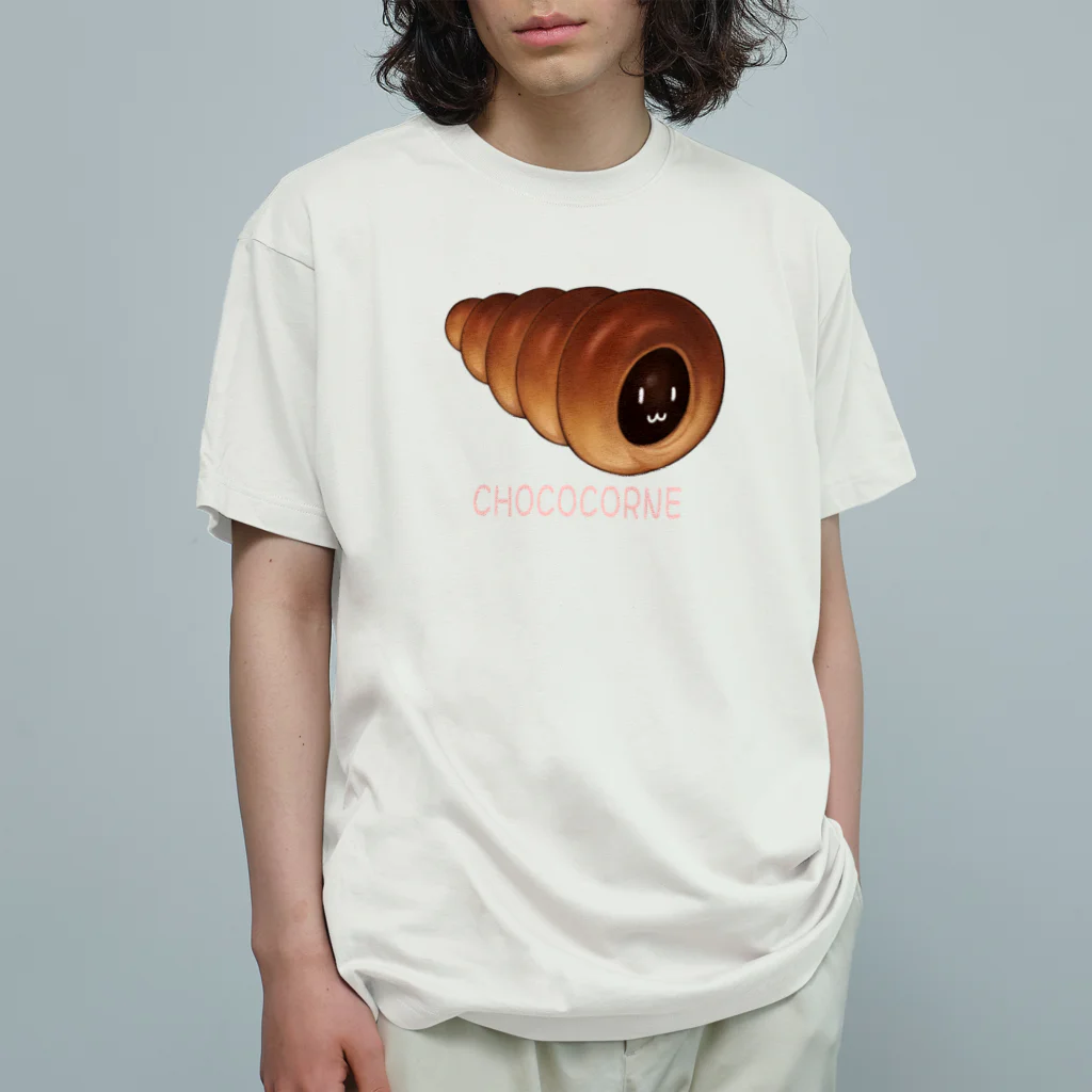 SF legacyのチョココロネ顔つき オーガニックコットンTシャツ