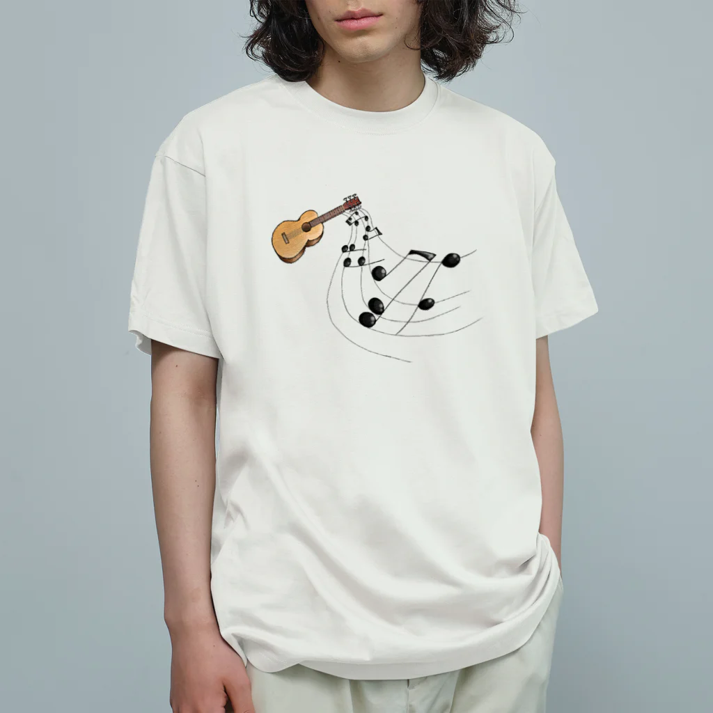 Lily bird（リリーバード）の奏でるギター フルカラー① オーガニックコットンTシャツ