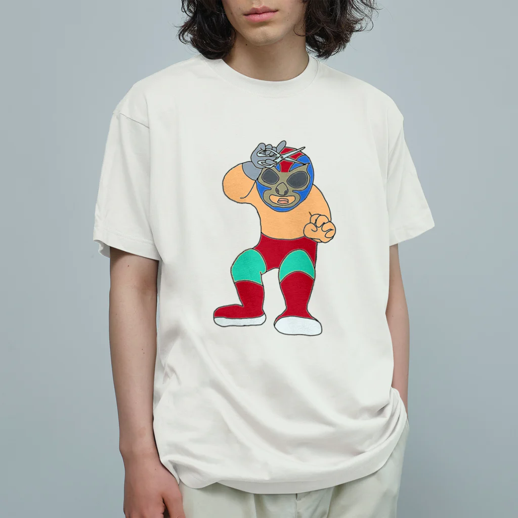 blueHawaiiのBarber ルチャ・リブレ オーガニックコットンTシャツ