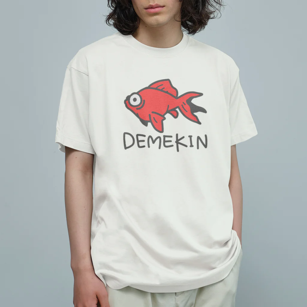 千月らじおのよるにっきのDEMEKIN(赤) オーガニックコットンTシャツ