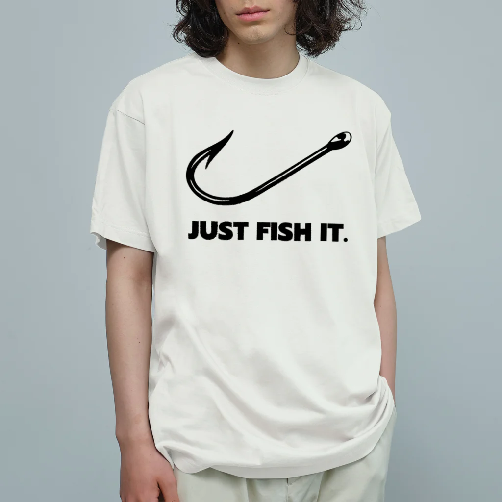 gemgemshopのJUST FISH IT (ナイキ パロディー) オーガニックコットンTシャツ