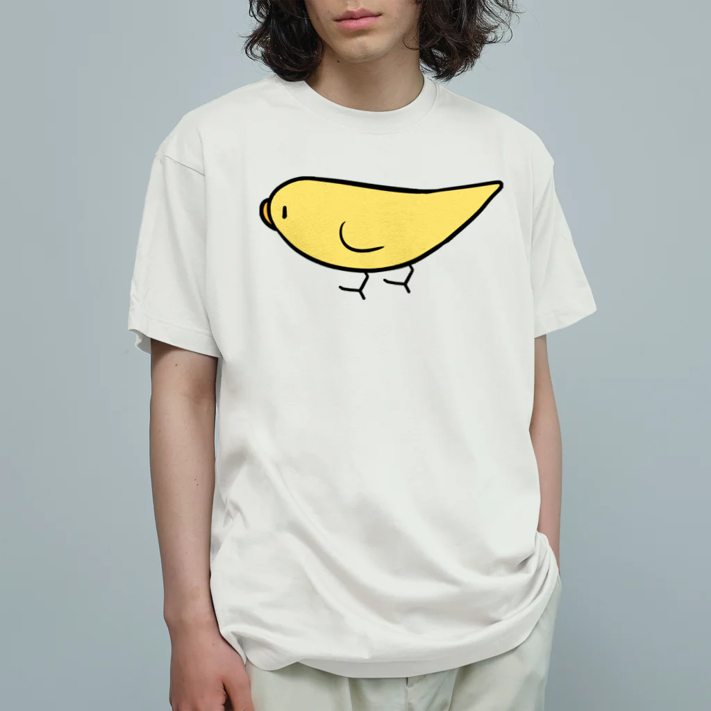 まめるりはことりのとことこセキセイインコルチノーちゃん【まめるりはことり】 オーガニックコットンTシャツ