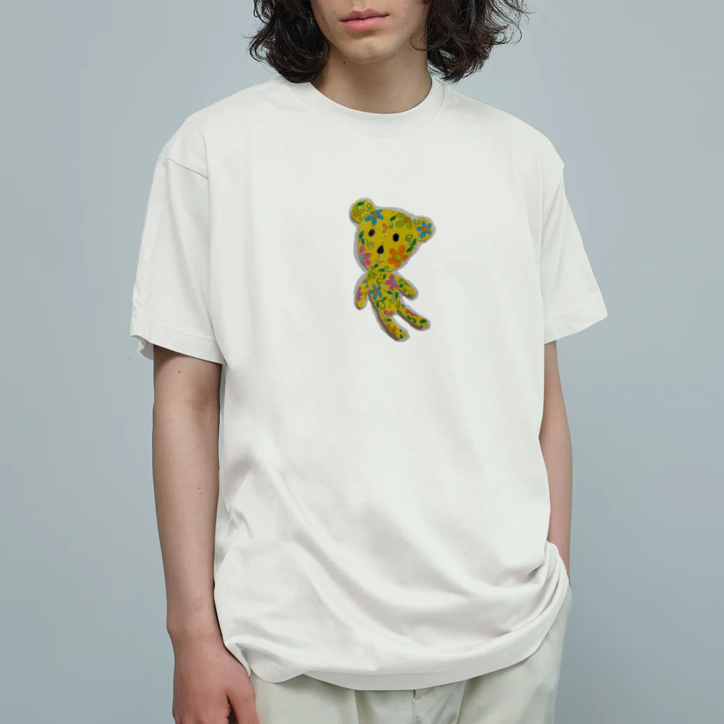 Weの花くま オーガニックコットンTシャツ