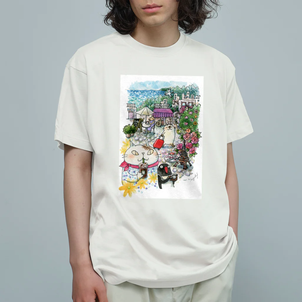 吉沢深雪の猫とペンギンと旅気分 Organic Cotton T-Shirt