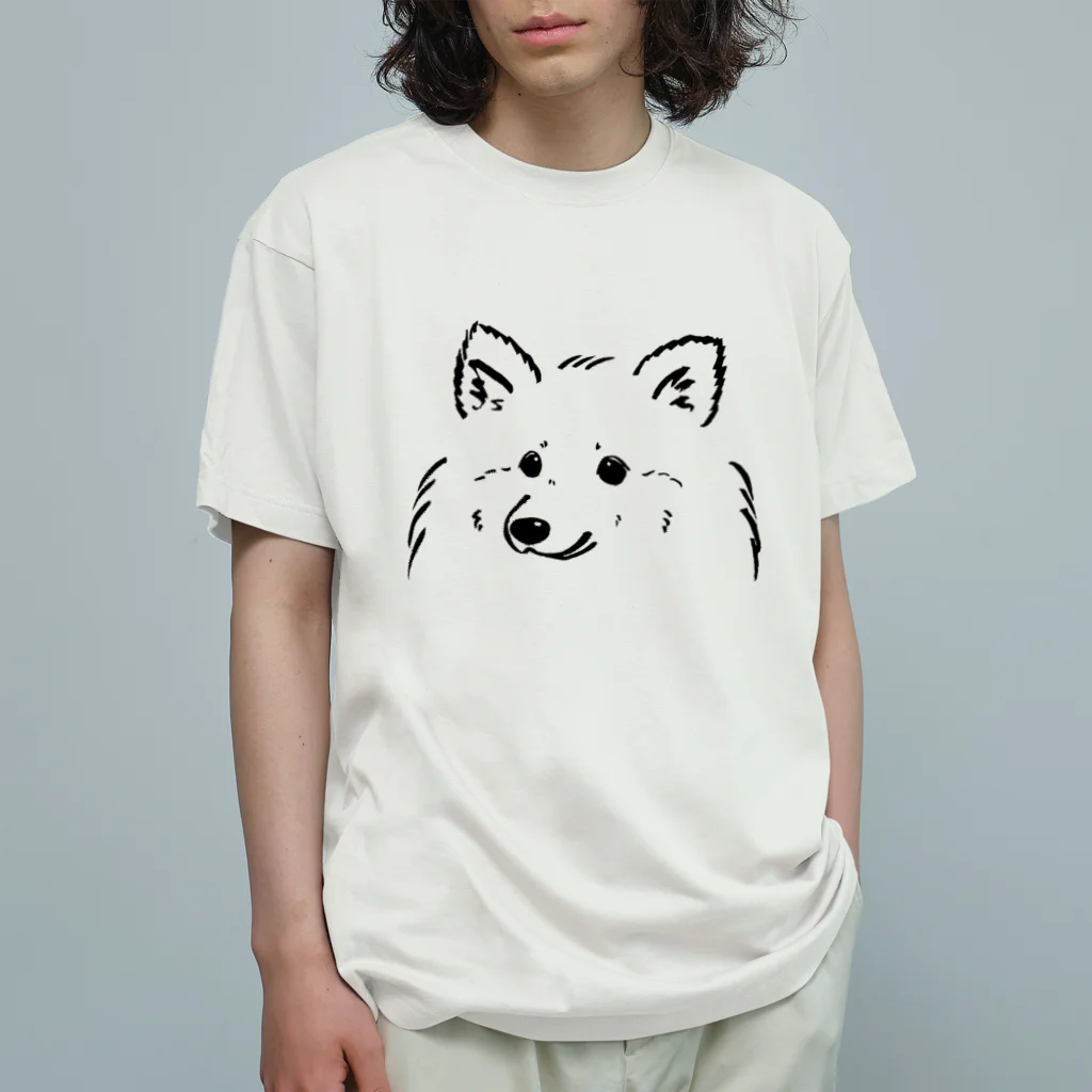 Chiyo.Wan(🐕🕊️のお店)のふわふわ白わんこ あっぷ Organic Cotton T-Shirt