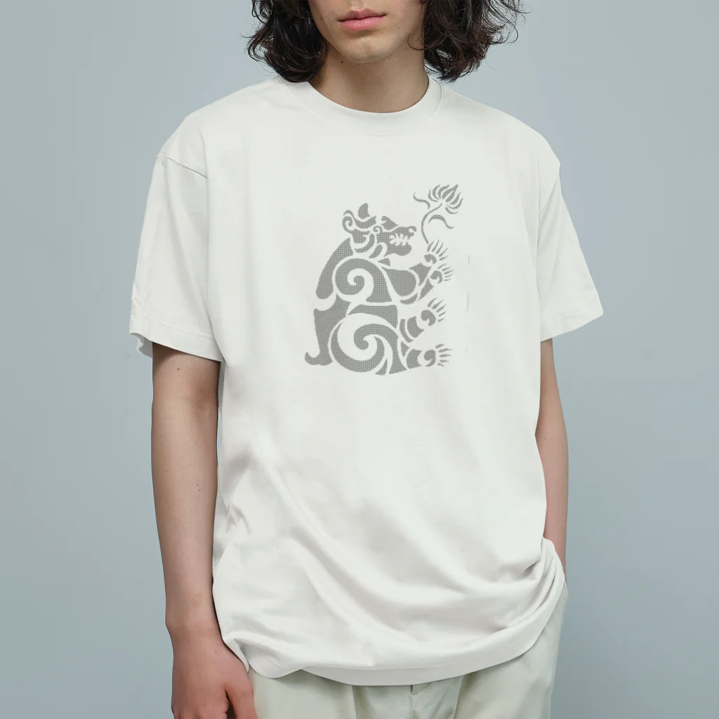 ツバメ堂の中南米風のクマ オーガニックコットンTシャツ