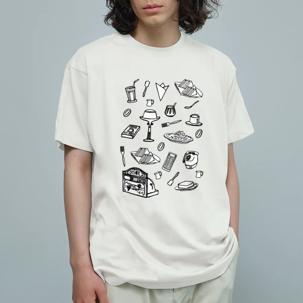気ままに創作　よろず堂の純喫茶　モノクロ Organic Cotton T-Shirt