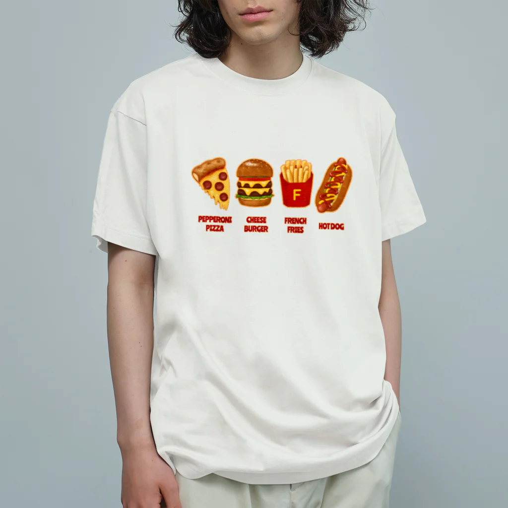 すとろべりーガムFactoryのジャンクフード コンボ オーガニックコットンTシャツ