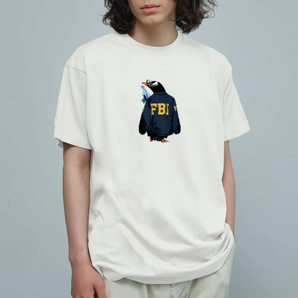 kbc3745のFBI penguin オーガニックコットンTシャツ