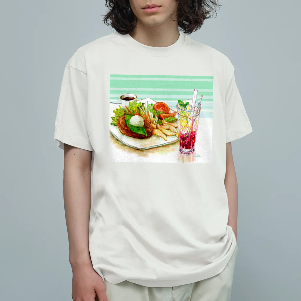 志瓜のSUZURIのおろしそハンバーグとトニックベリーのセット オーガニックコットンTシャツ