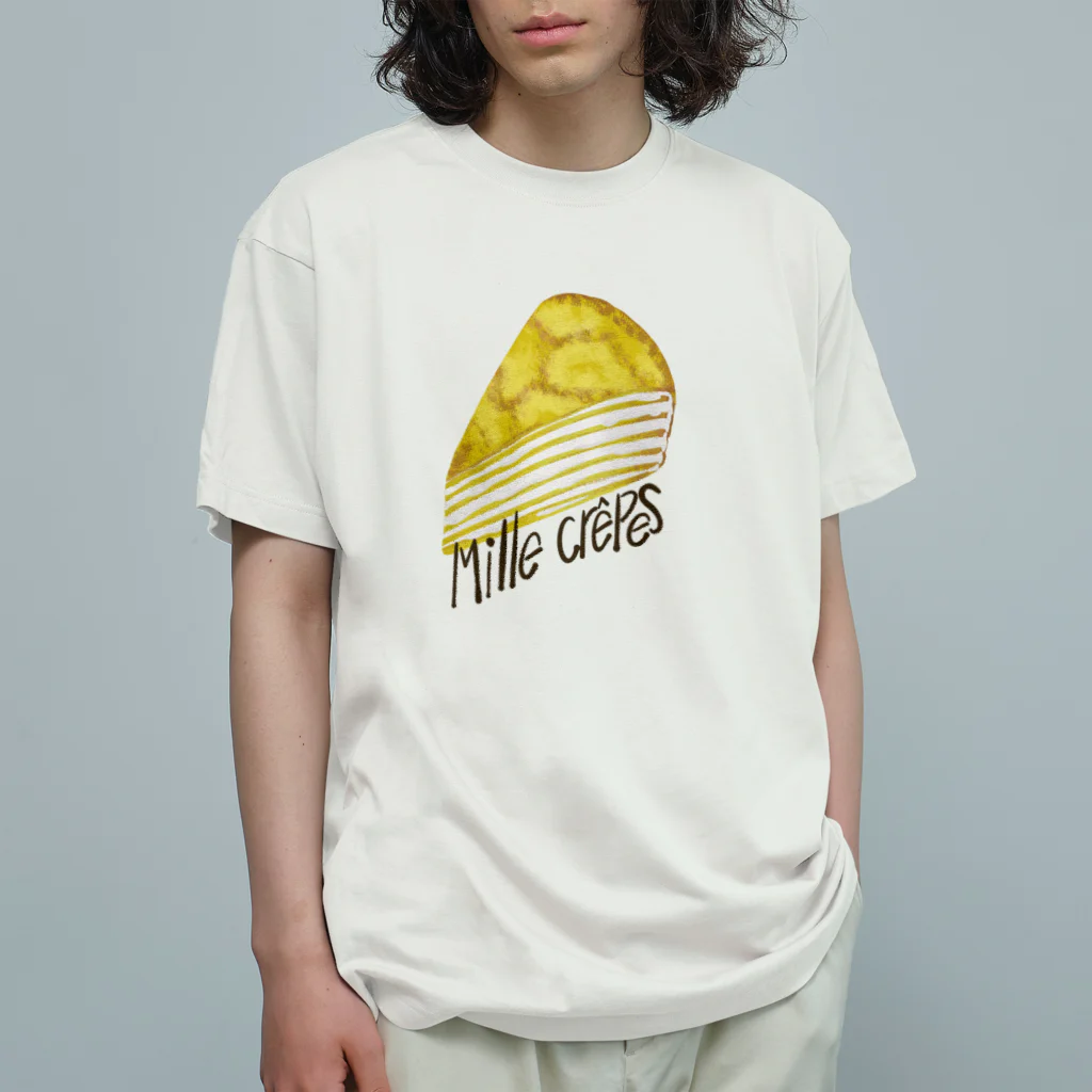 スロータイプ書店 Slowtype Booksのmille crepes ミルクレープ 075 オーガニックコットンTシャツ