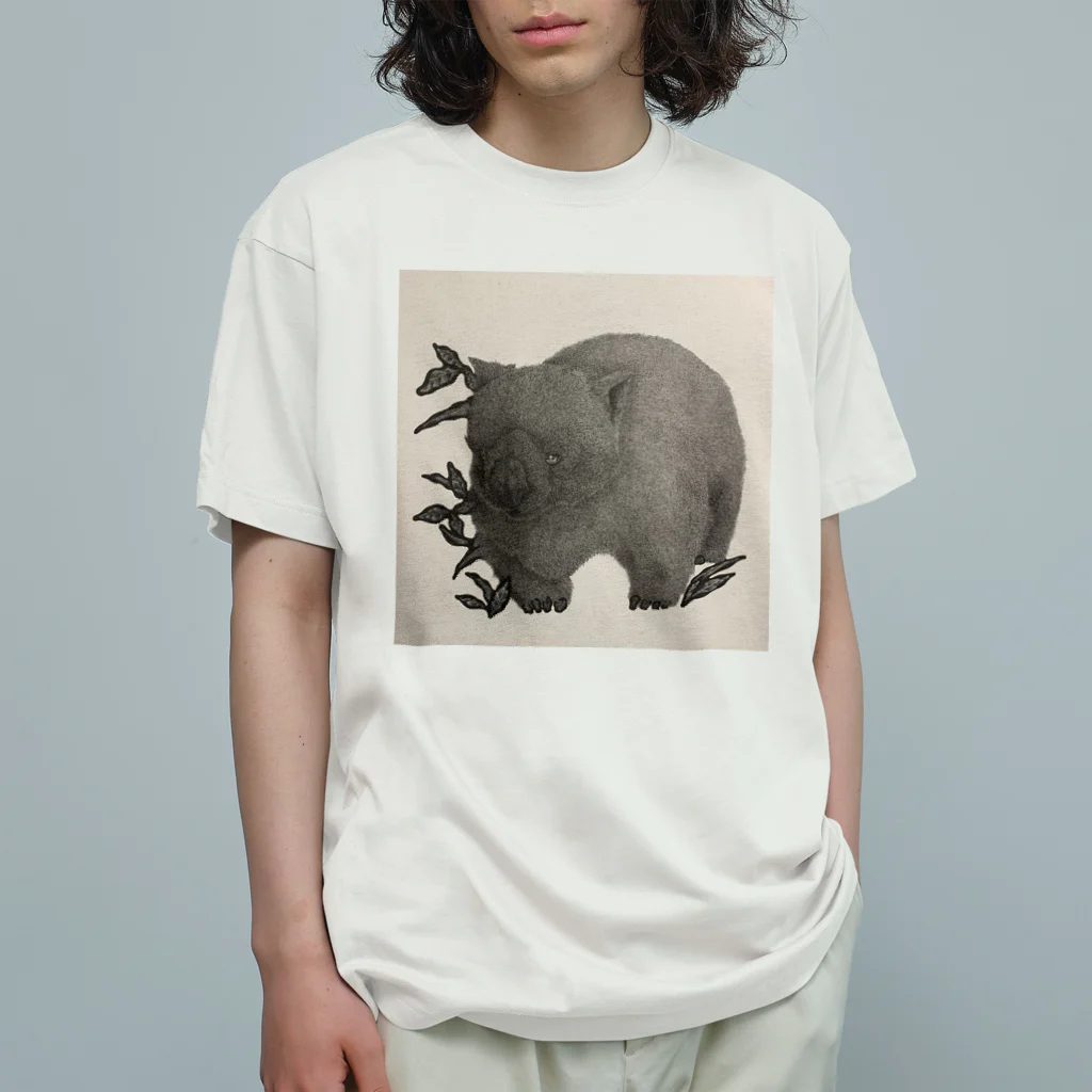 砂糖 線画のウォンバット Organic Cotton T-Shirt