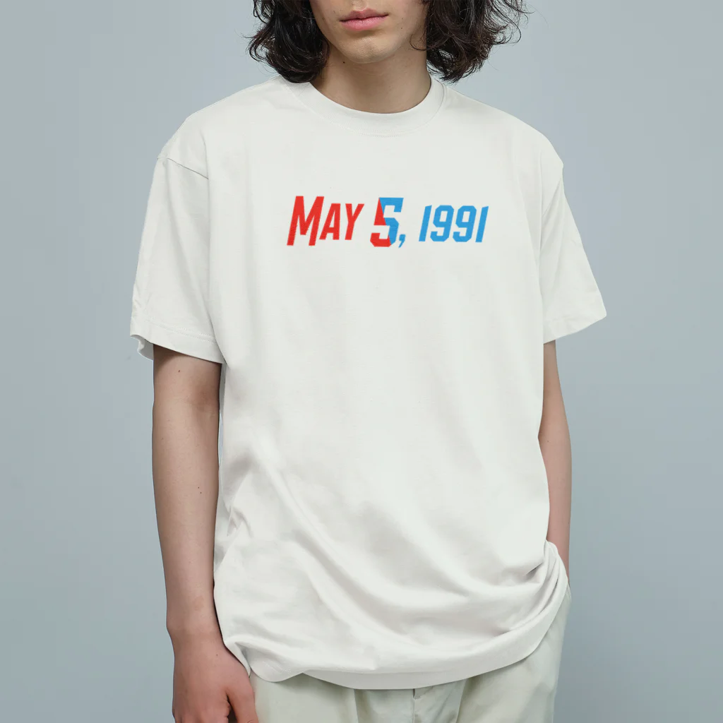 SANKAKU DESIGN STOREの1991年5月5日は彼らの記念日。 オーガニックコットンTシャツ