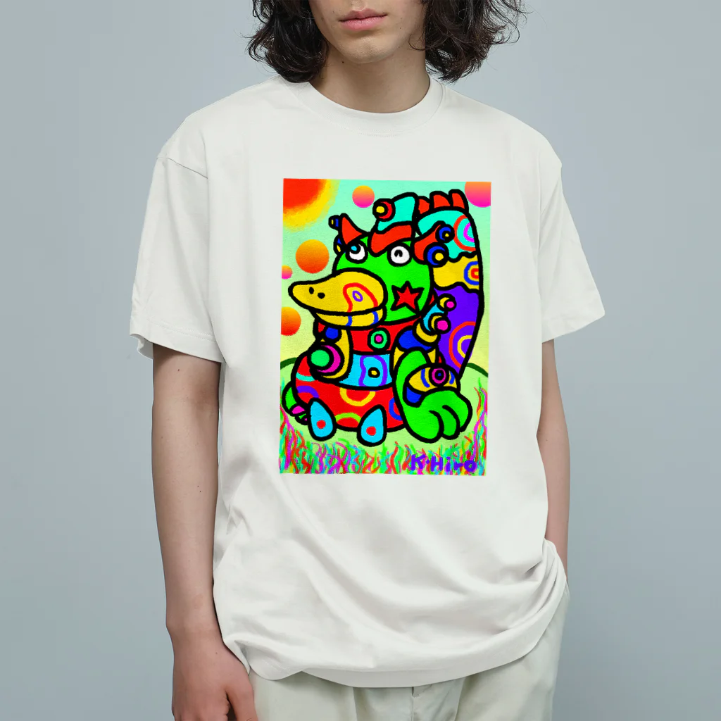 どりほぷの竜のモーピン オーガニックコットンTシャツ