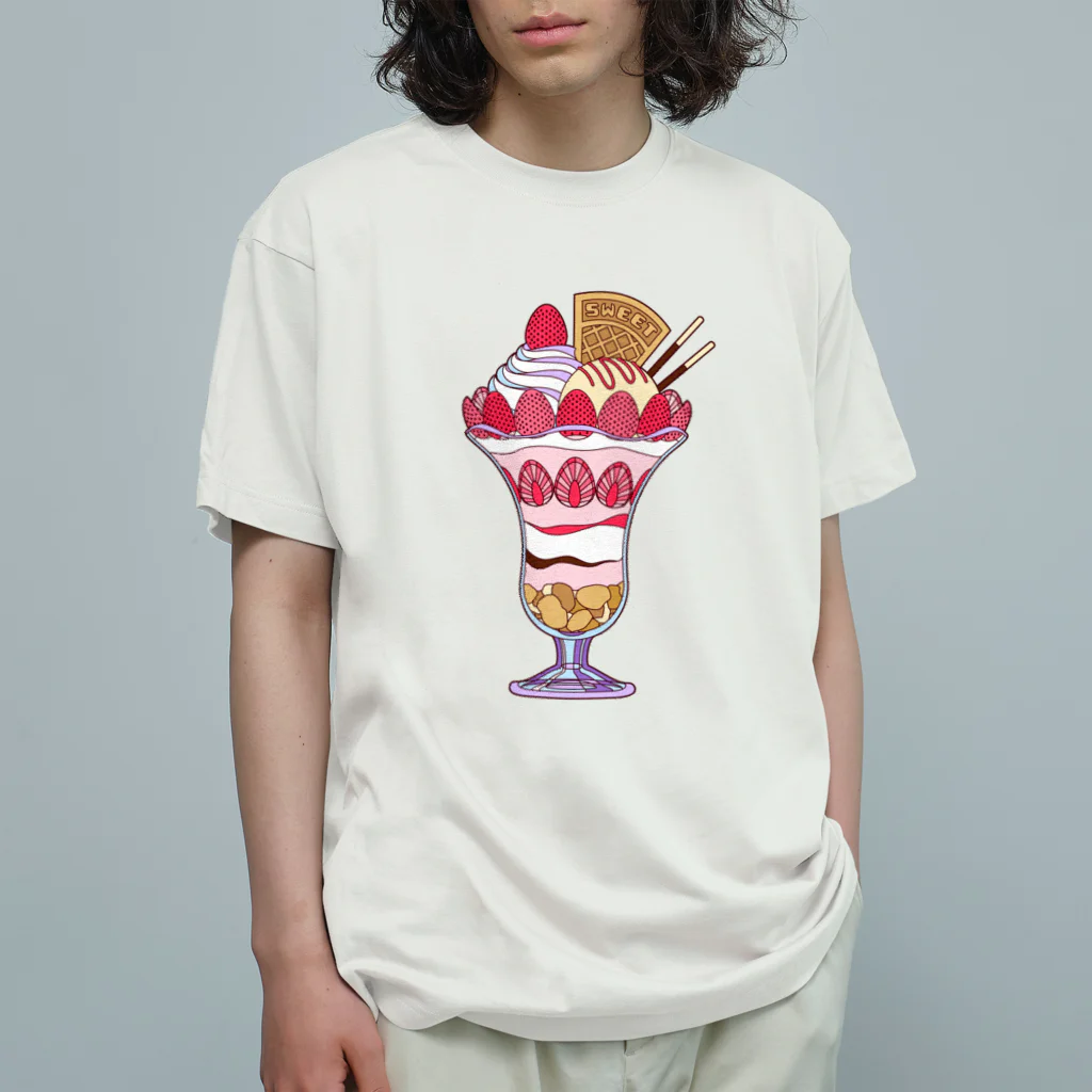 Ruby Candyのビッグないちごパフェ オーガニックコットンTシャツ