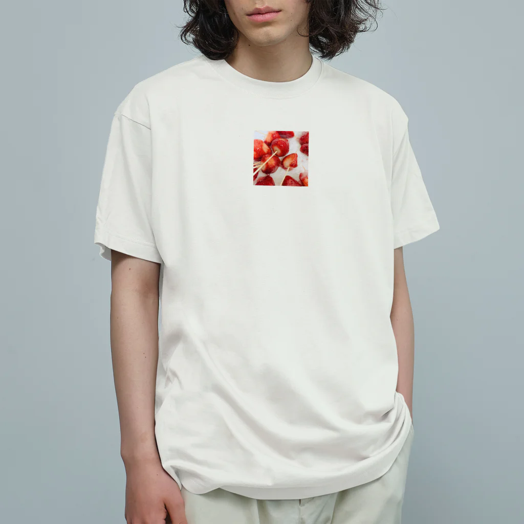 sunset Christmasのいちご飴 Organic Cotton T-Shirt