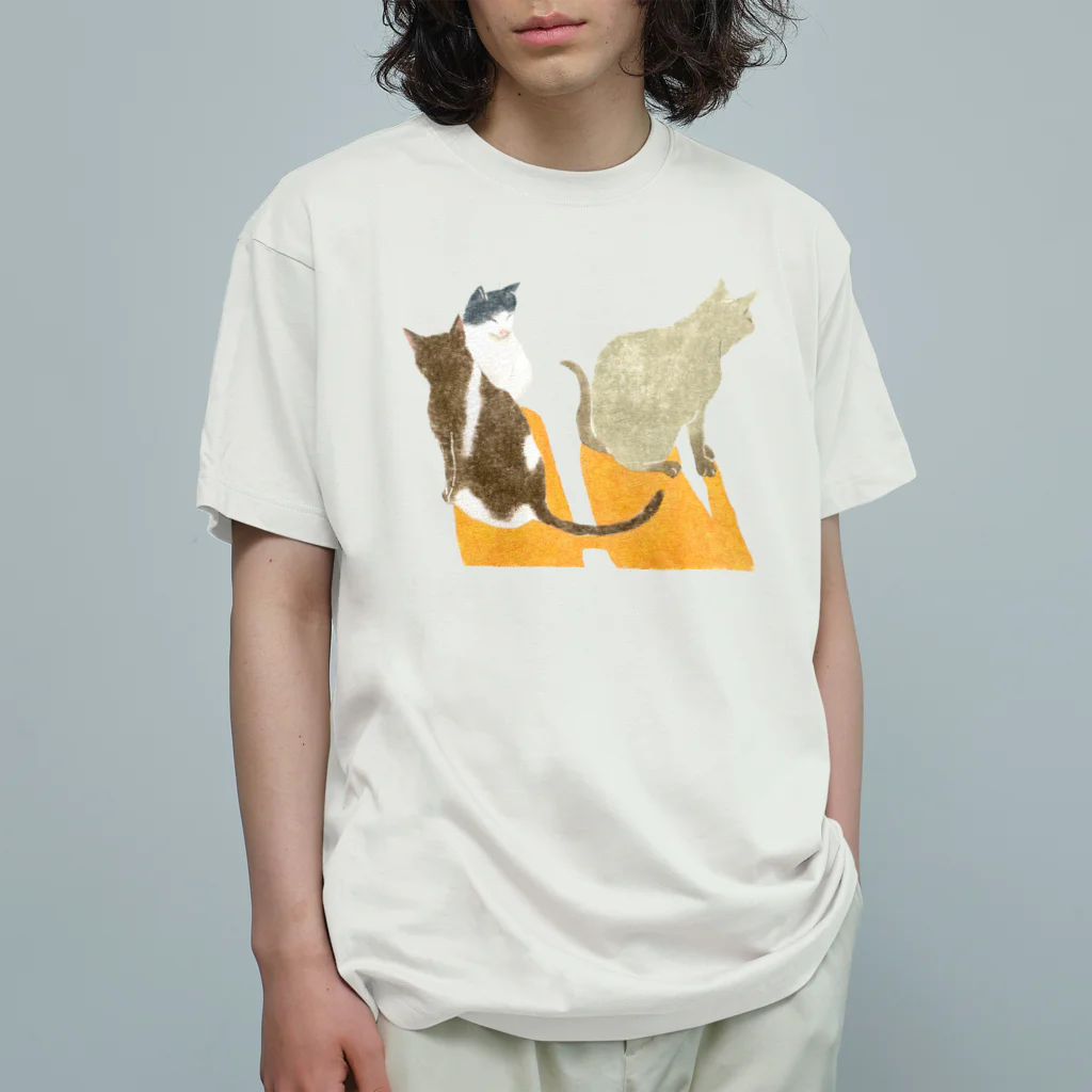 はしもとゆかの3匹のねこ Organic Cotton T-Shirt