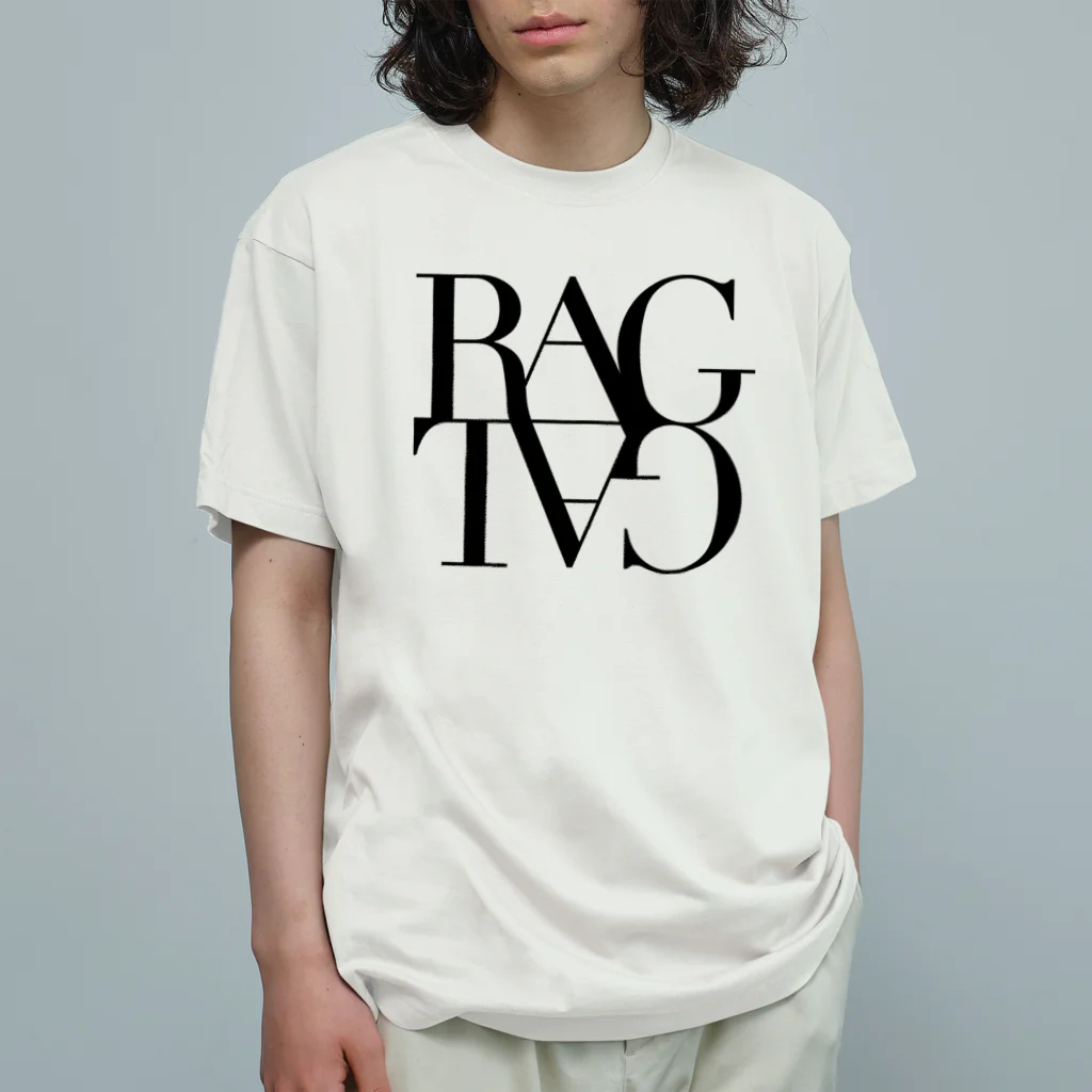 RagTag(ラグタグ)バンド公式グッズの黒ロゴ オーガニックコットンTシャツ