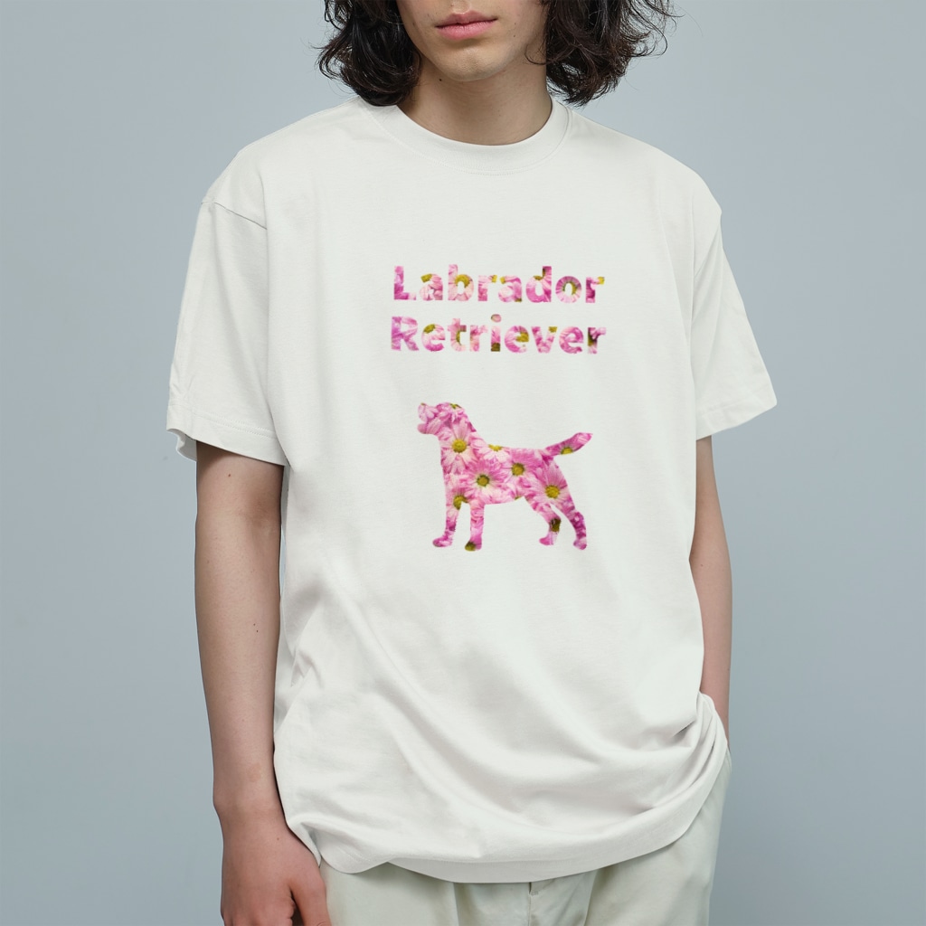 onehappinessのラブラドールレトリバーとデイジー Organic Cotton T-Shirt