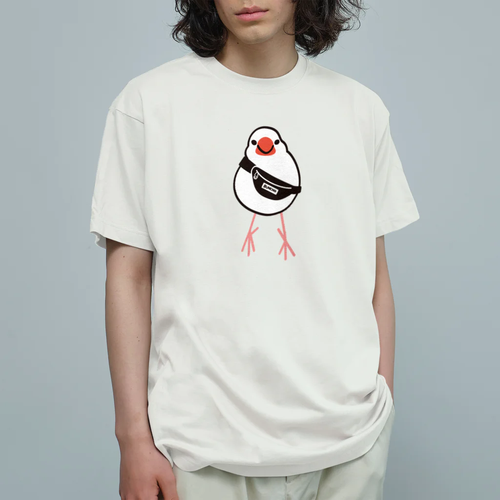 もしもしこちら文鳥のウエストポーチの文鳥 Organic Cotton T-Shirt