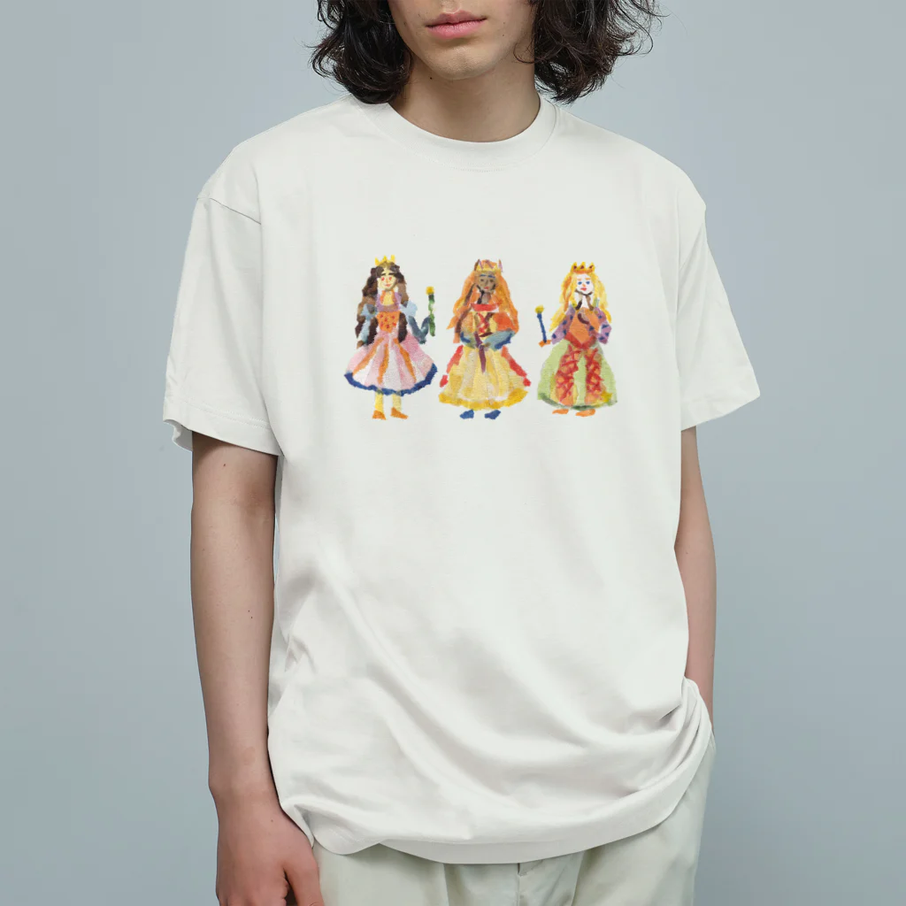 のばら（NOBARA）のFOR KIDS ３人のお姫様Tシャツ オーガニックコットンTシャツ