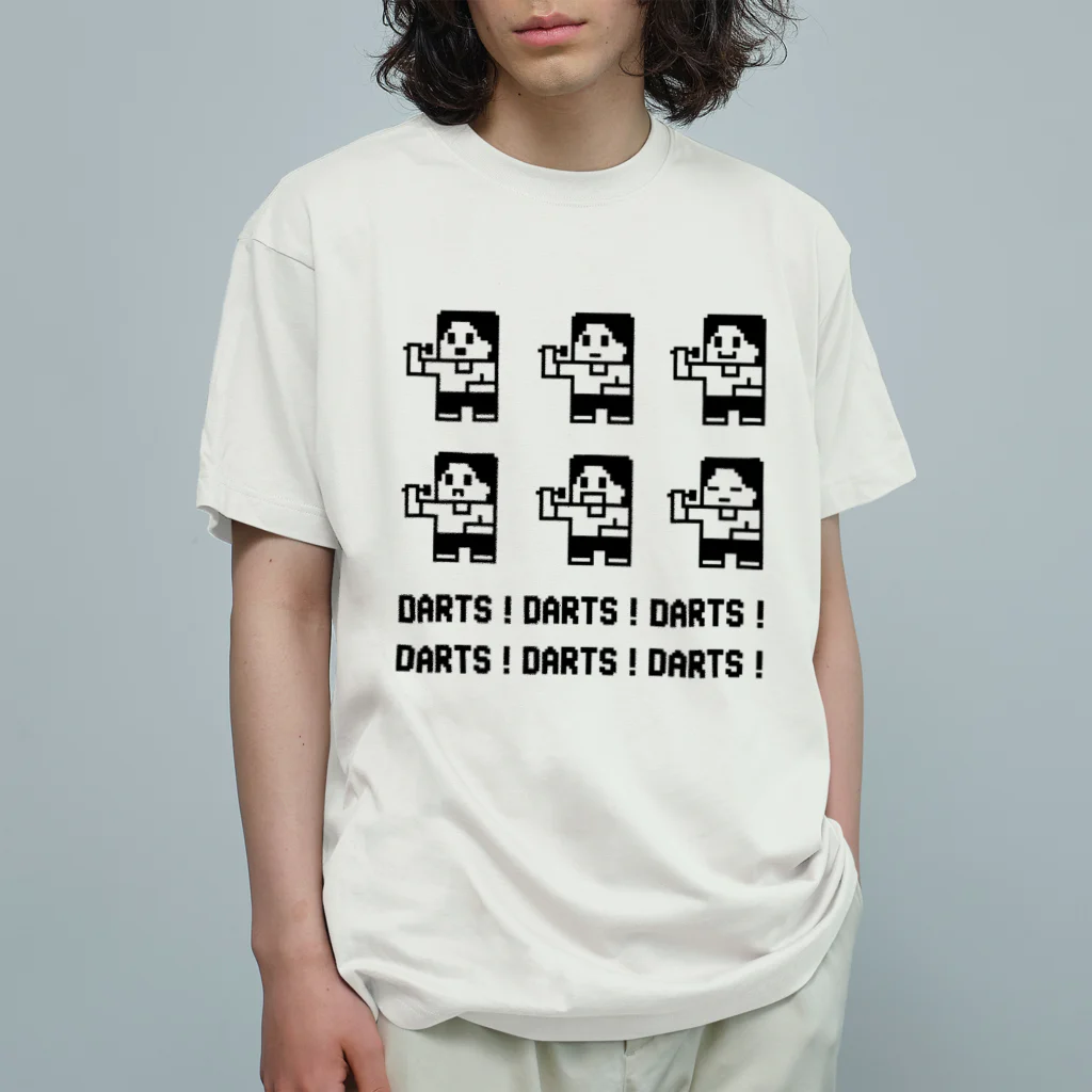 SWEET＆SPICY 【 すいすぱ 】ダーツのDARTS！DARTS！DARTS！ドット黒 オーガニックコットンTシャツ