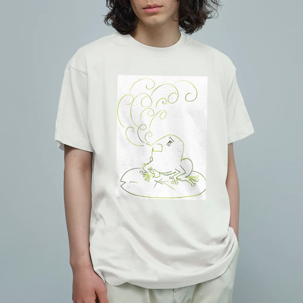 おとぼけ姉さんSHOPのモヤモヤガエル オーガニックコットンTシャツ