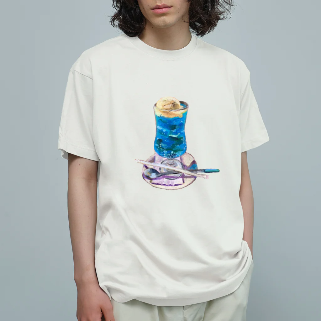 oilpastelhinaのクリームソーダ オーガニックコットンTシャツ