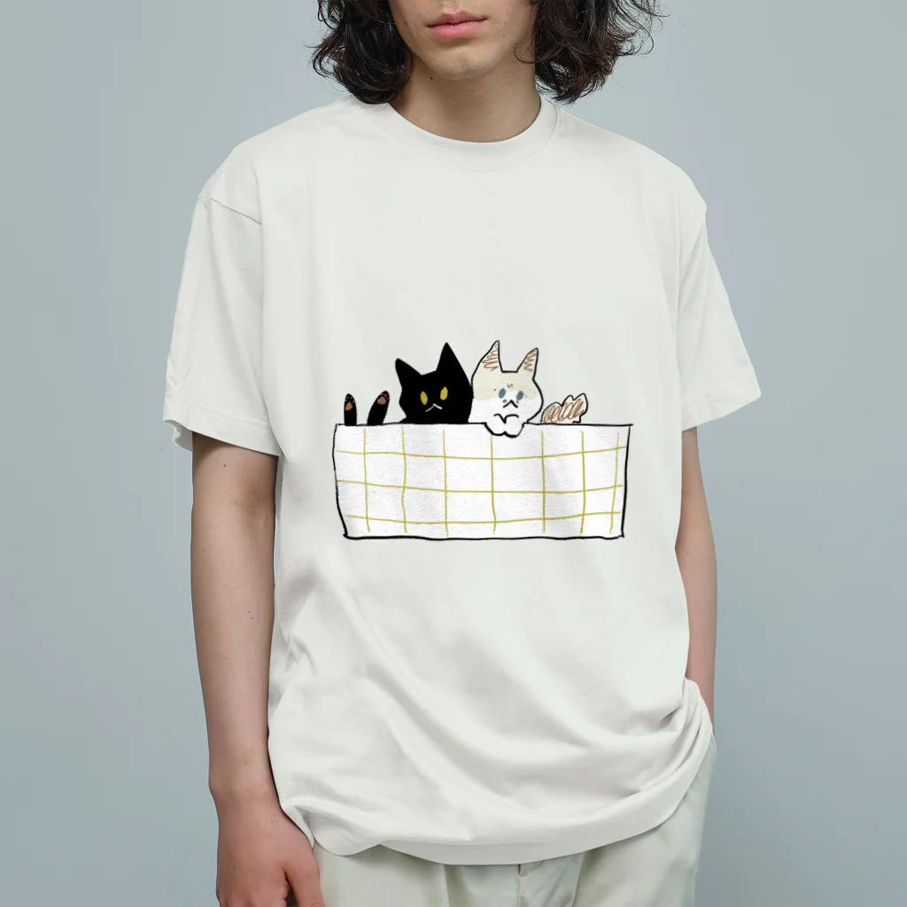 おいくろのポケットねこ オーガニックコットンTシャツ