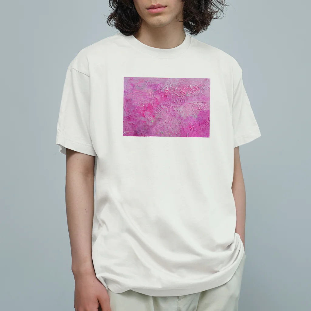 ▫ぬんちゃこ▫のピンクアクリル絵の具。 Organic Cotton T-Shirt