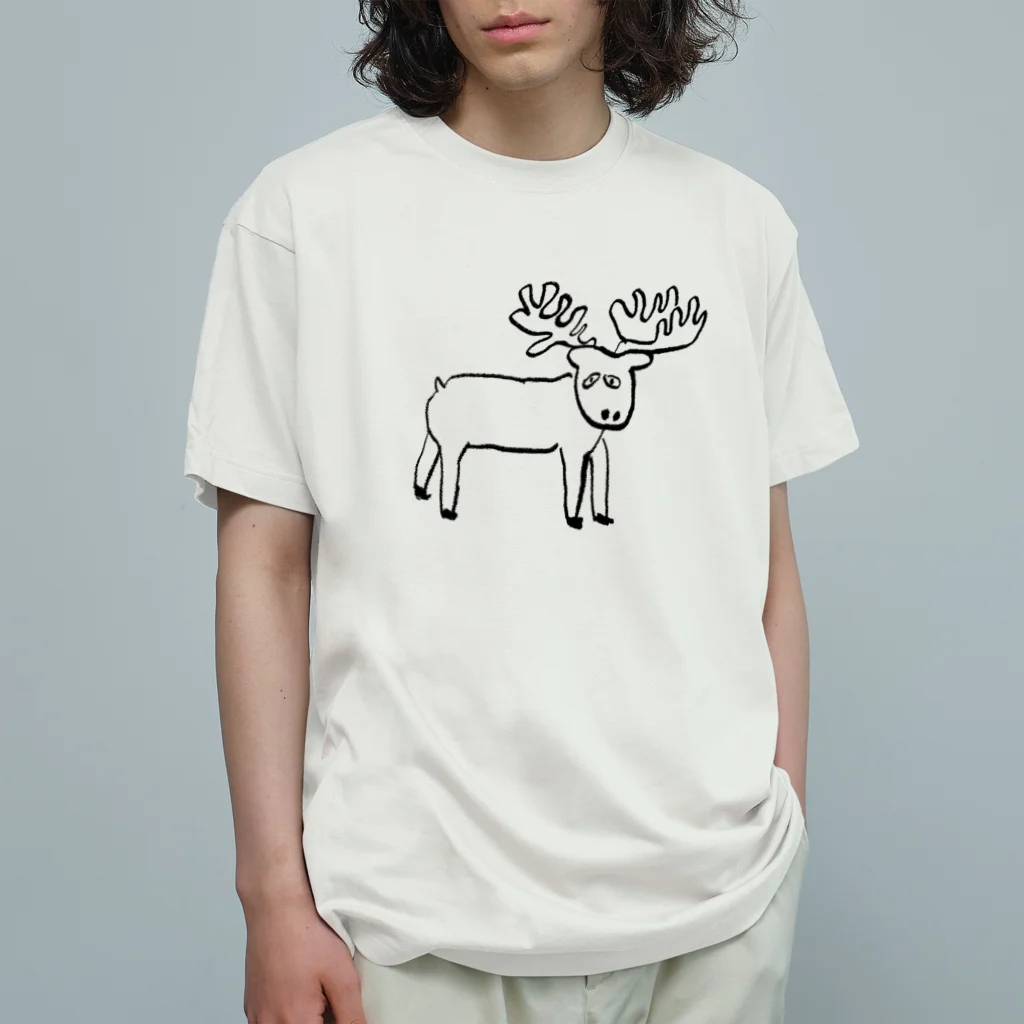 霜田あゆ美shopのヘラジカくん Organic Cotton T-Shirt