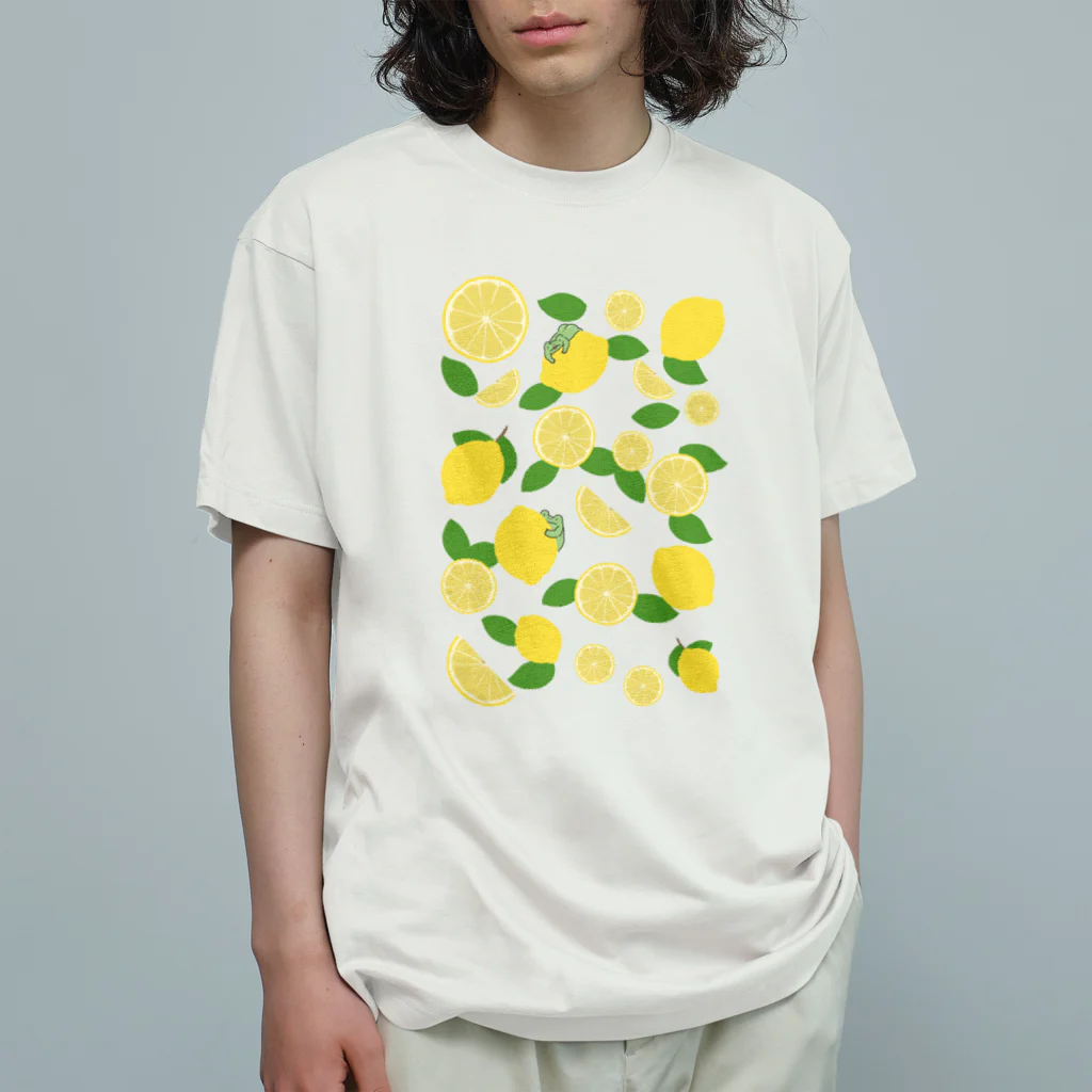 nou(のう)のレモン柄たかし Organic Cotton T-Shirt