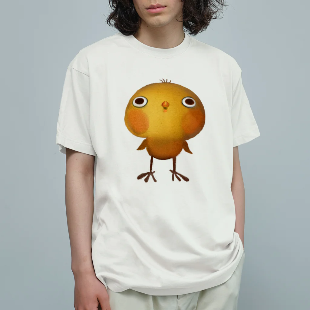 ひよ房ののびのびヒヨコ🐤ハッピー🎵 オーガニックコットンTシャツ