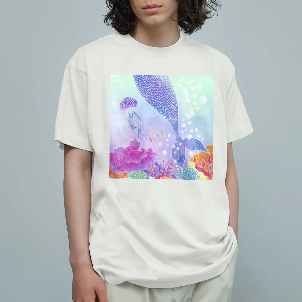 白虹のあわのまにまに/あおむらさき Organic Cotton T-Shirt