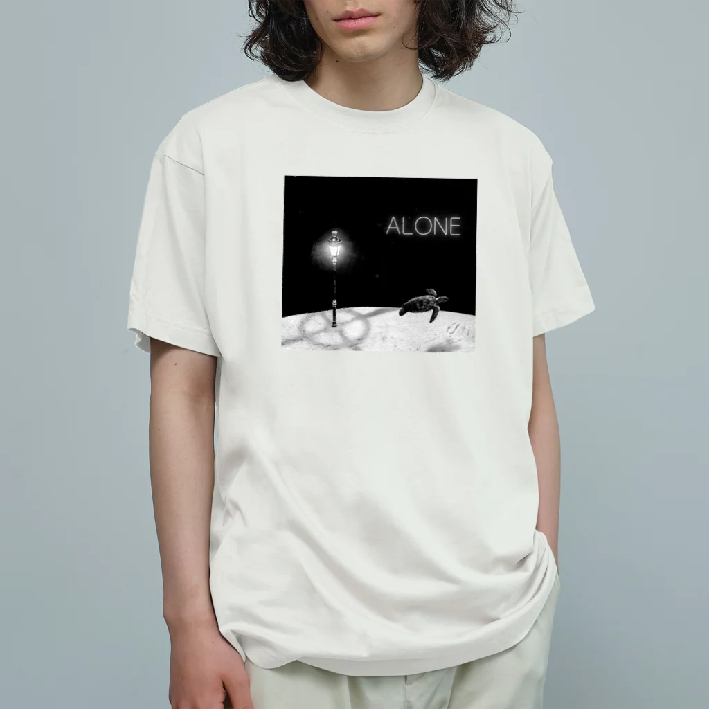 ANOTHER GLASSのALONE オーガニックコットンTシャツ