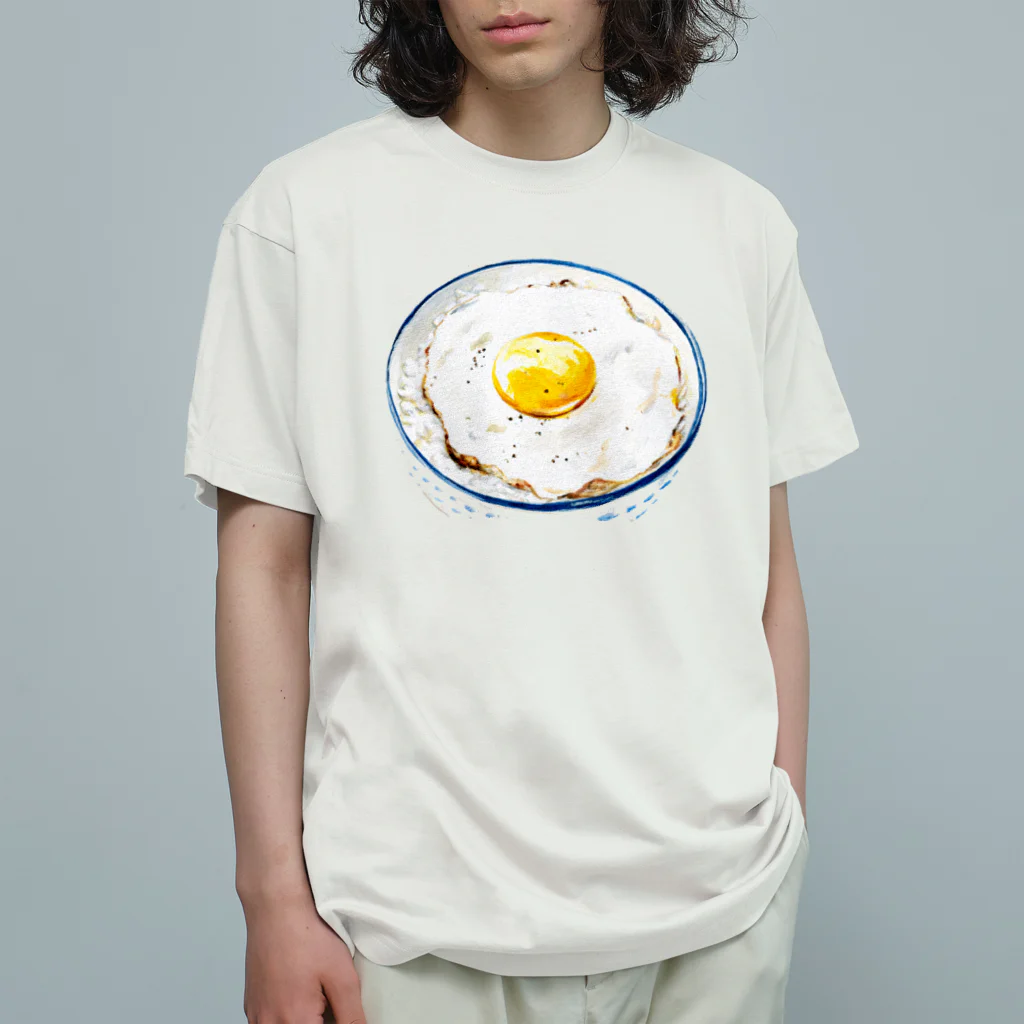 古屋智子（TomokoFuruya）の目玉焼きごはん２ オーガニックコットンTシャツ