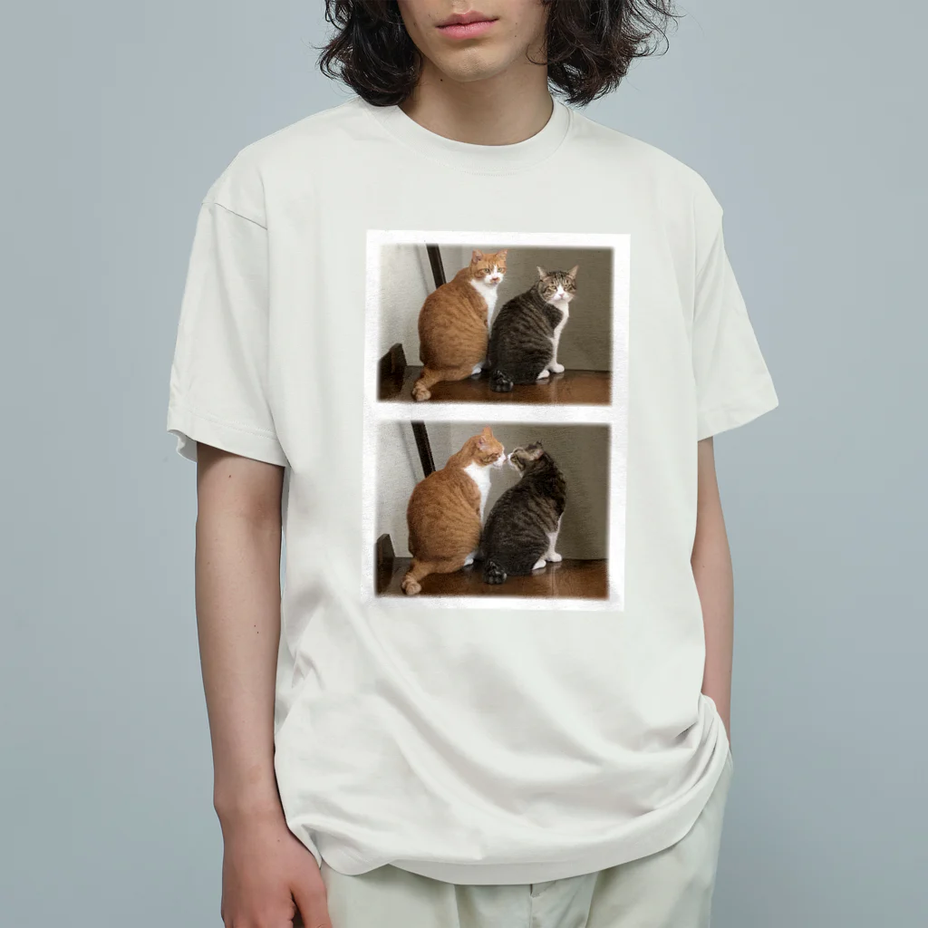 コンドリア水戸の仲良し兄弟猫グッズ Organic Cotton T-Shirt