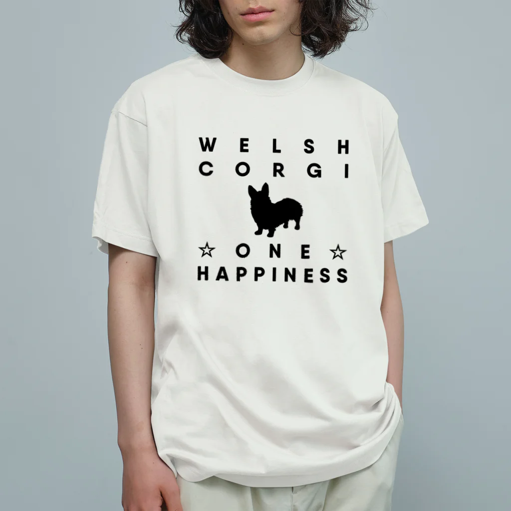 onehappinessのコーギー Organic Cotton T-Shirt