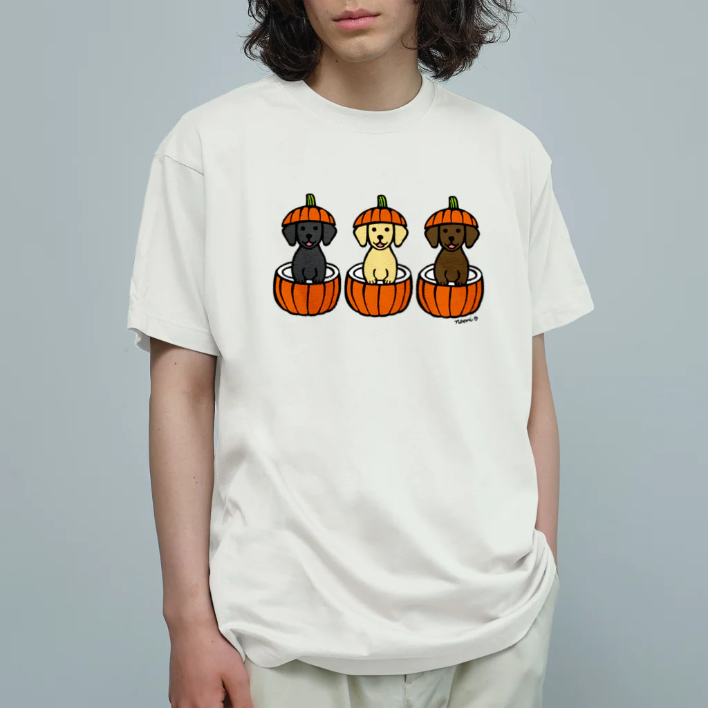 ハッピー・ラブラドールズのハロウィンかぼちゃのラブラドール Organic Cotton T-Shirt